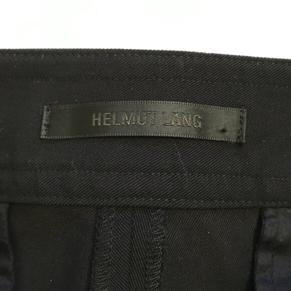 NWOT Helmut Lang High Rise Flare Pants Womens 6 Black Side Zip Button Stretch - Picture 7 of 12